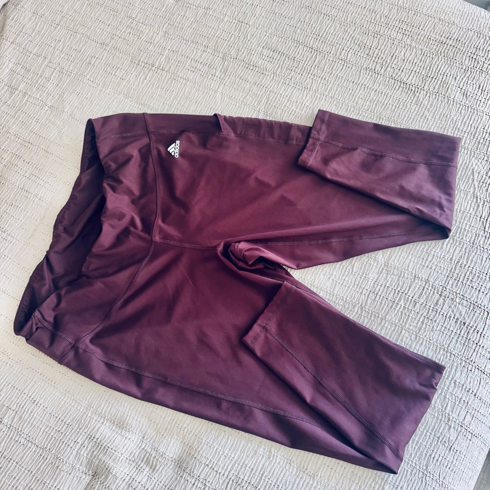 Adidas Maroon Active Leggings